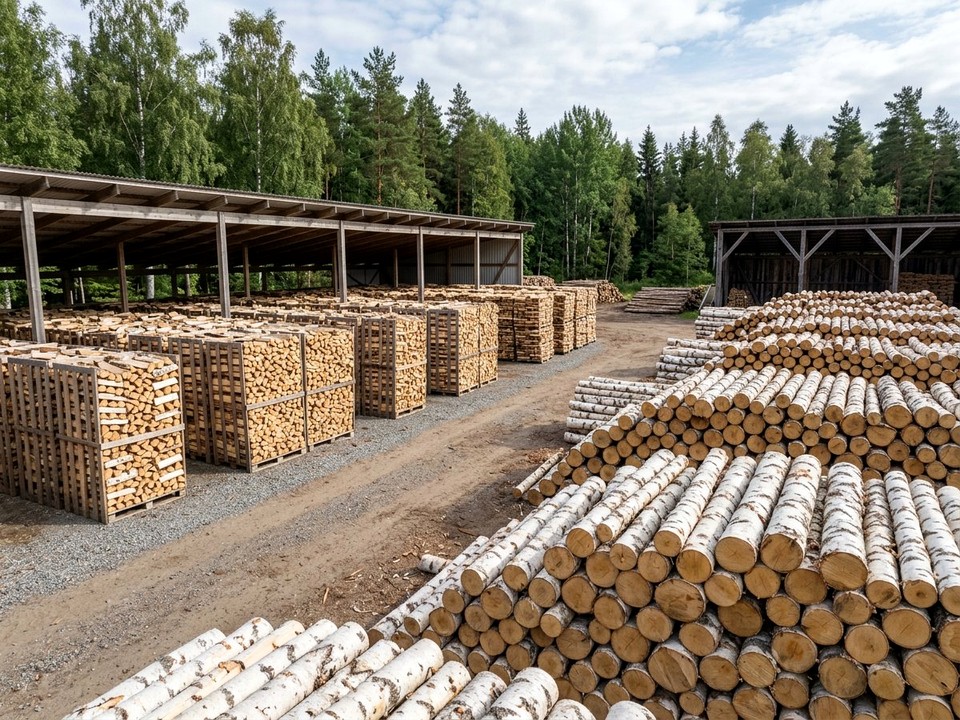 Кругляк берёзовый для распила в Газопровод